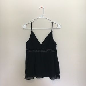 Black flowy top